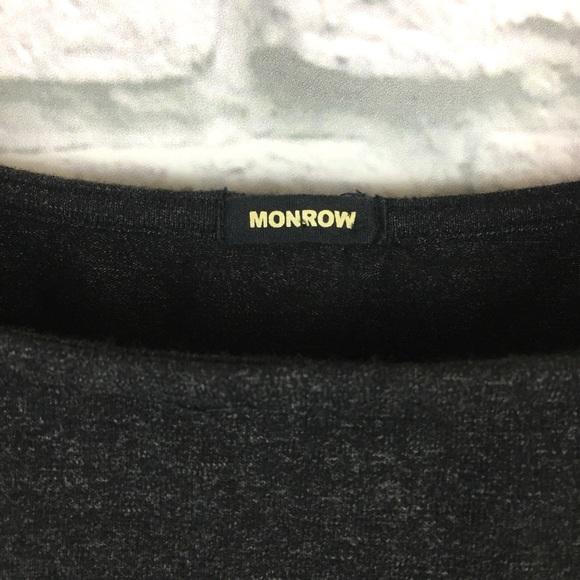 Monrow Revolve Off The Shoulder Gray Top Sz XS - Picture 5 of 7